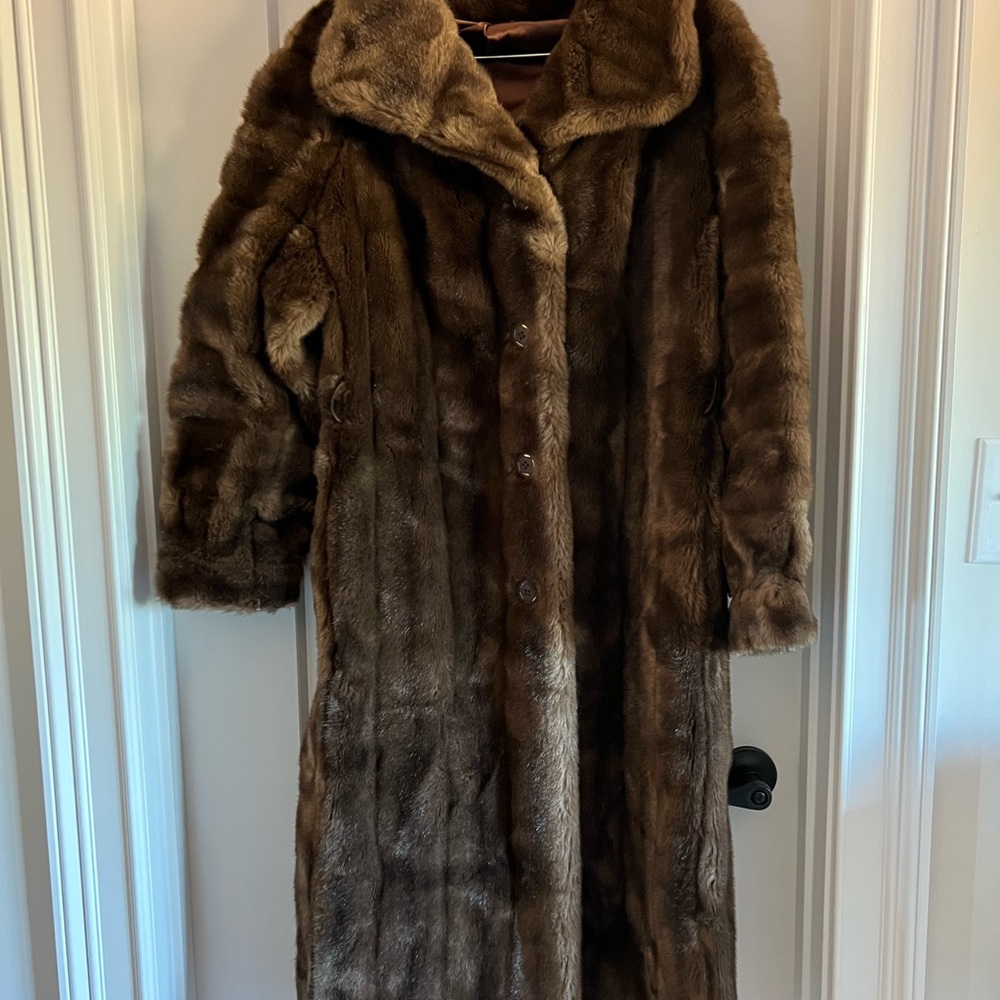 Tissavel France Vintage Faux Fur Coat